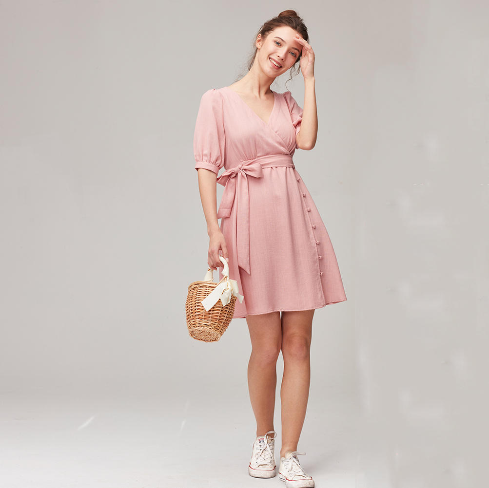 Custom Knee Length Maternity Dress Summer